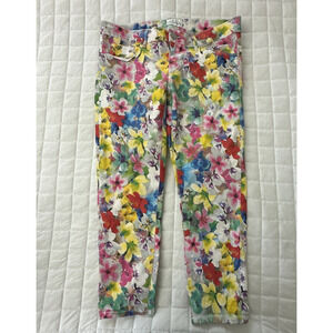 AEROPOSTALE Womens Jeans 11/12 Floral Cropped Lola Jeggings Low Rise Stretch